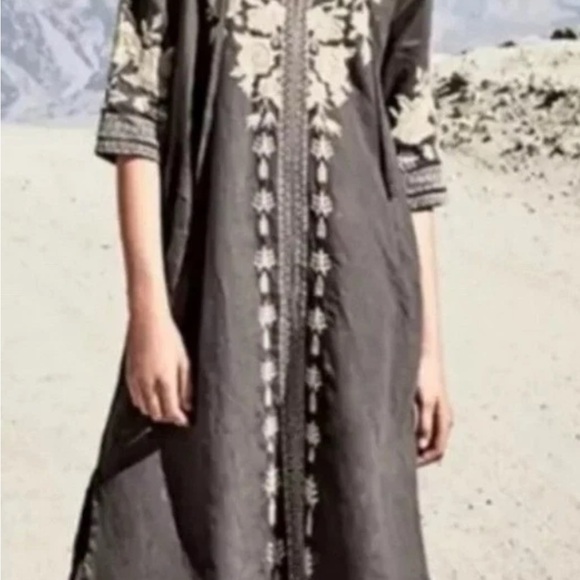 Johnny Was Dresses & Skirts - Johnny Was Carmelita Ornate Embroidery Firebird 100% Linen Peasant Midi Dress